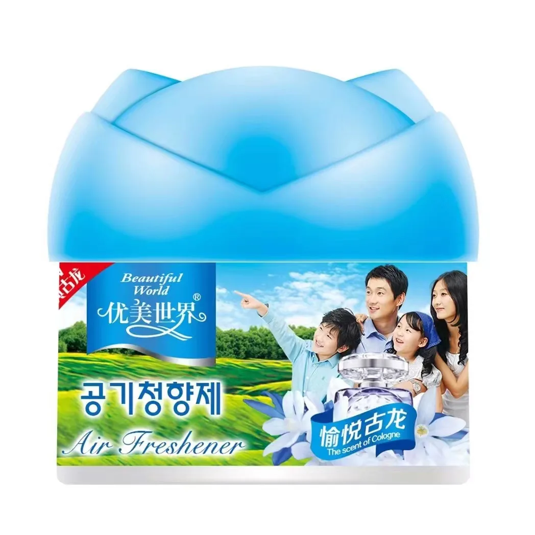 Custom OEM Air Freshener Lemon Flavor Long Lasting Aromatic Fragrance Solid Gel Air Freshener Household Car Toilet Deodorant