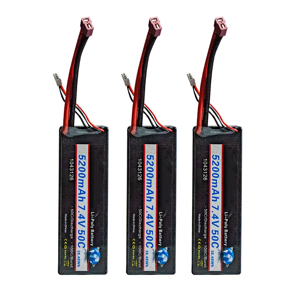 China Factory Lithium Ion polymer Battery with 60c Discharge Rate 5200mAh XT60 connector for Fpv Drones/Planes toys trucks