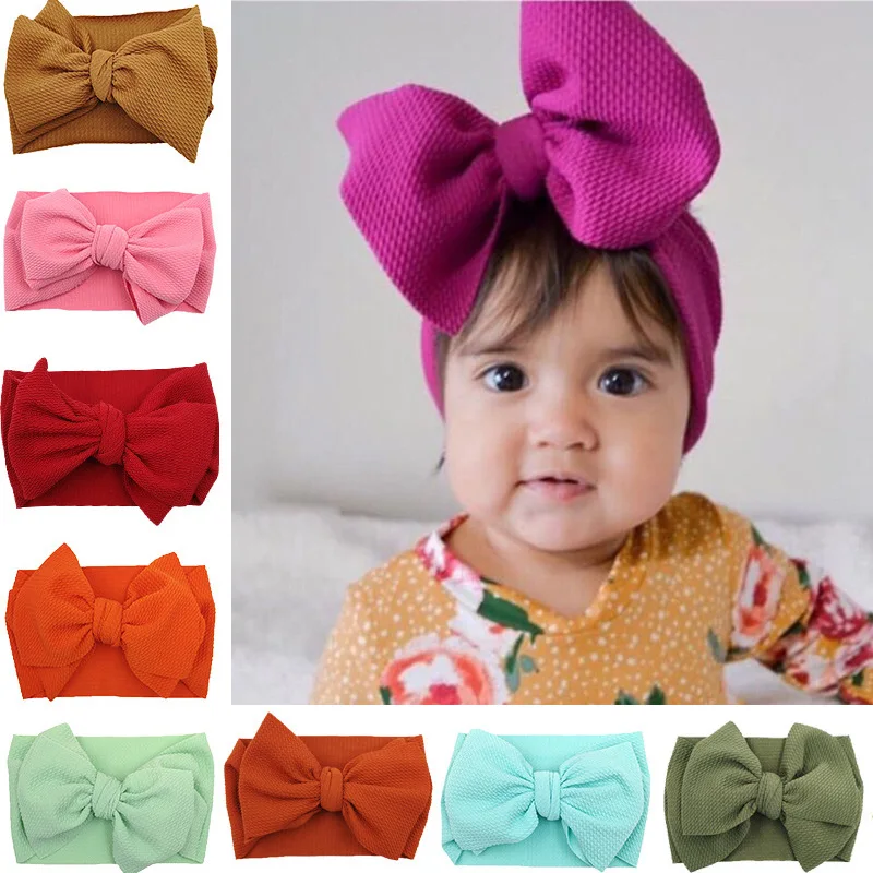 Turban Baby Girls Headband Knot Bow Headwrap 30 Colors Newborn Photo Props Girls Headwear Infant Baby Headband Hair Accessories
