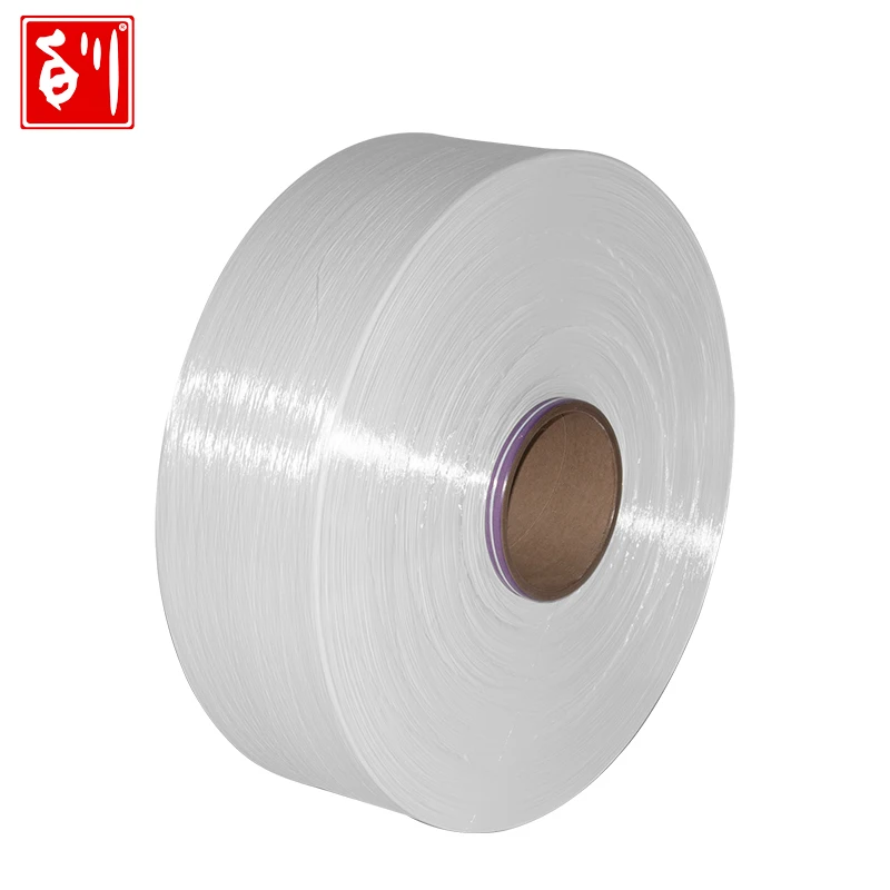 Baichuan переработанная полиэфирная пряжа FDY яркая белая Регенерированная пряжа 8/1