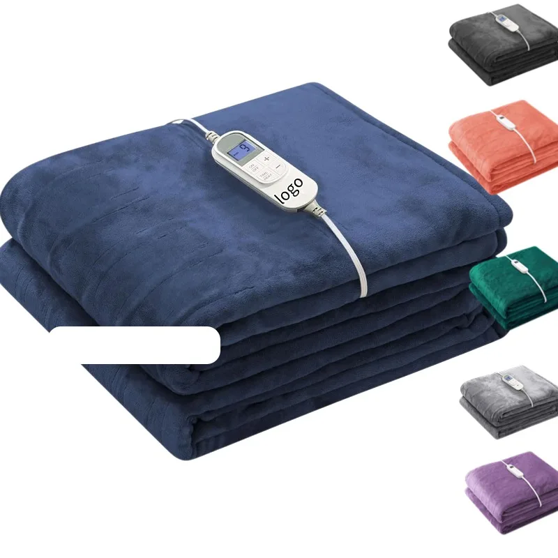 ETL twin queen king size Double Side minky super soft plush fleece flannel washable MINKY heated electric blanket throw