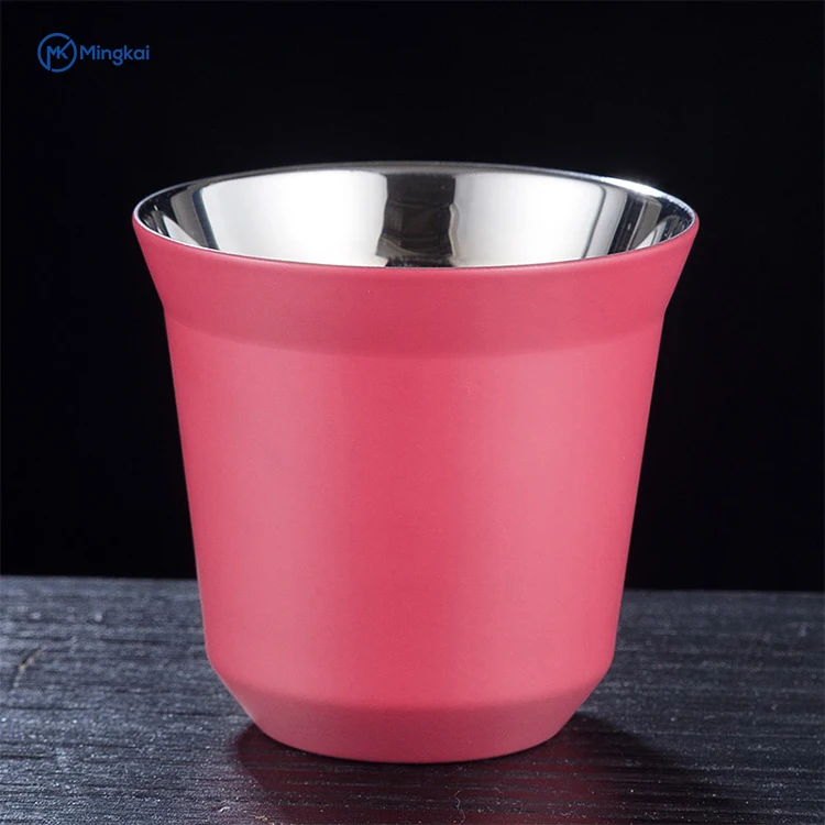 Espresso Cups Insulated Mugs Beer Eco-friendly Water Tea Bottle Double Wall Stainless Steel Small Size Gold Minimalist Party