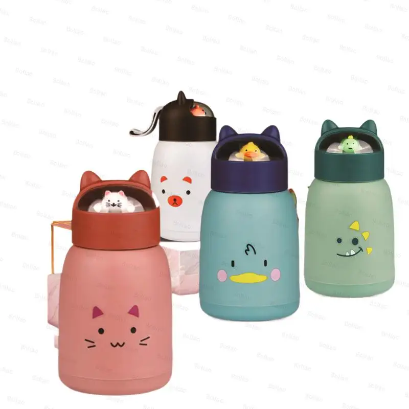 Cute pet cup animal water Korean student cute glass double push gift portable
