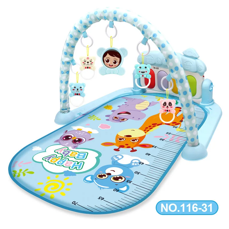 Wholesale children crawling piano gym floor carpet baby play mat baby crying music toys, sports toys non-toxic