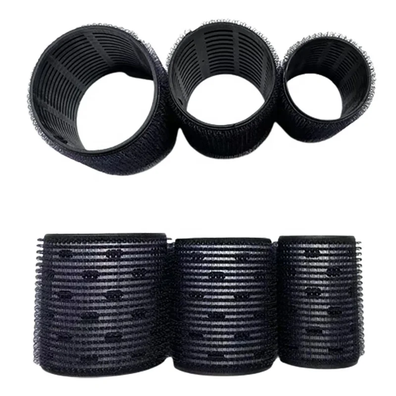 Custom Bag 8pcs Set Thermal Self Grip Rollers Aluminum Core High Quality Thermal Hair Rollers Self Grip Hair Rollers
