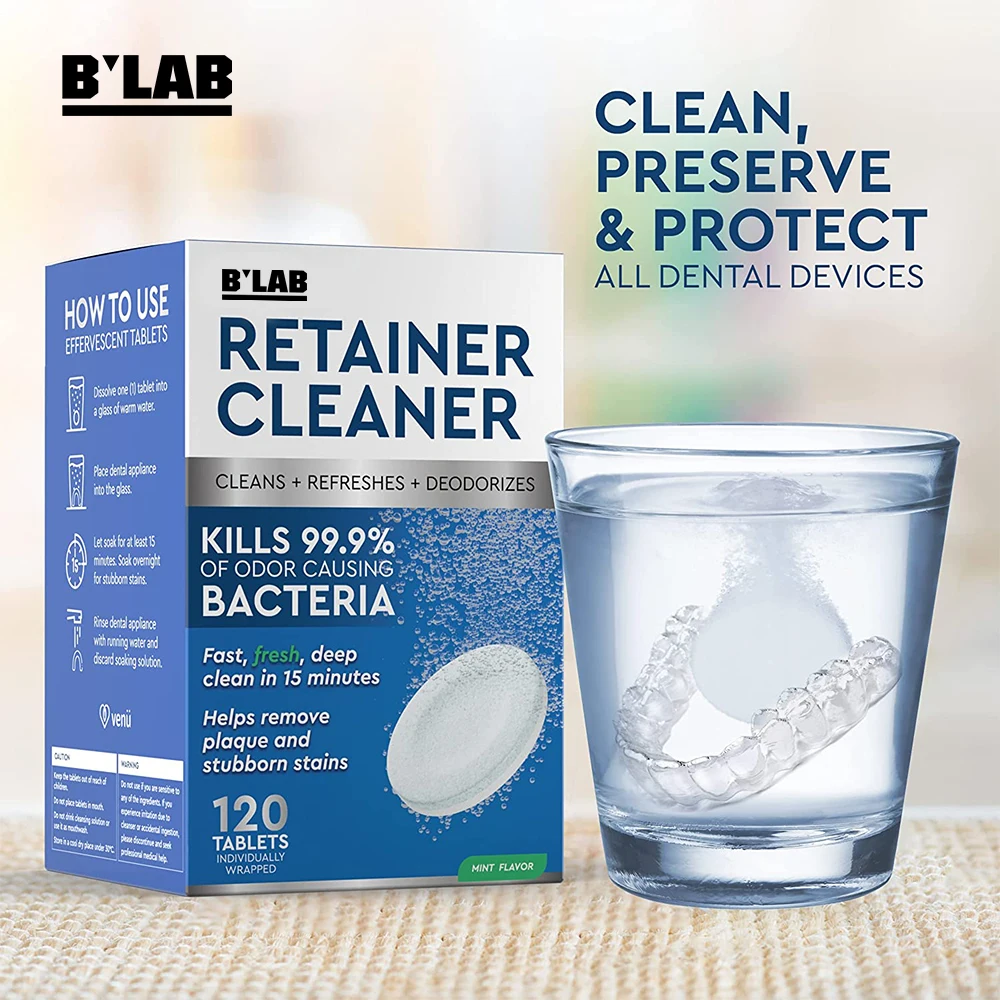 Private Label High Quality Dental Teeth Retainer Cleaner Denture Cleaning Tablet For Teeth Whitening