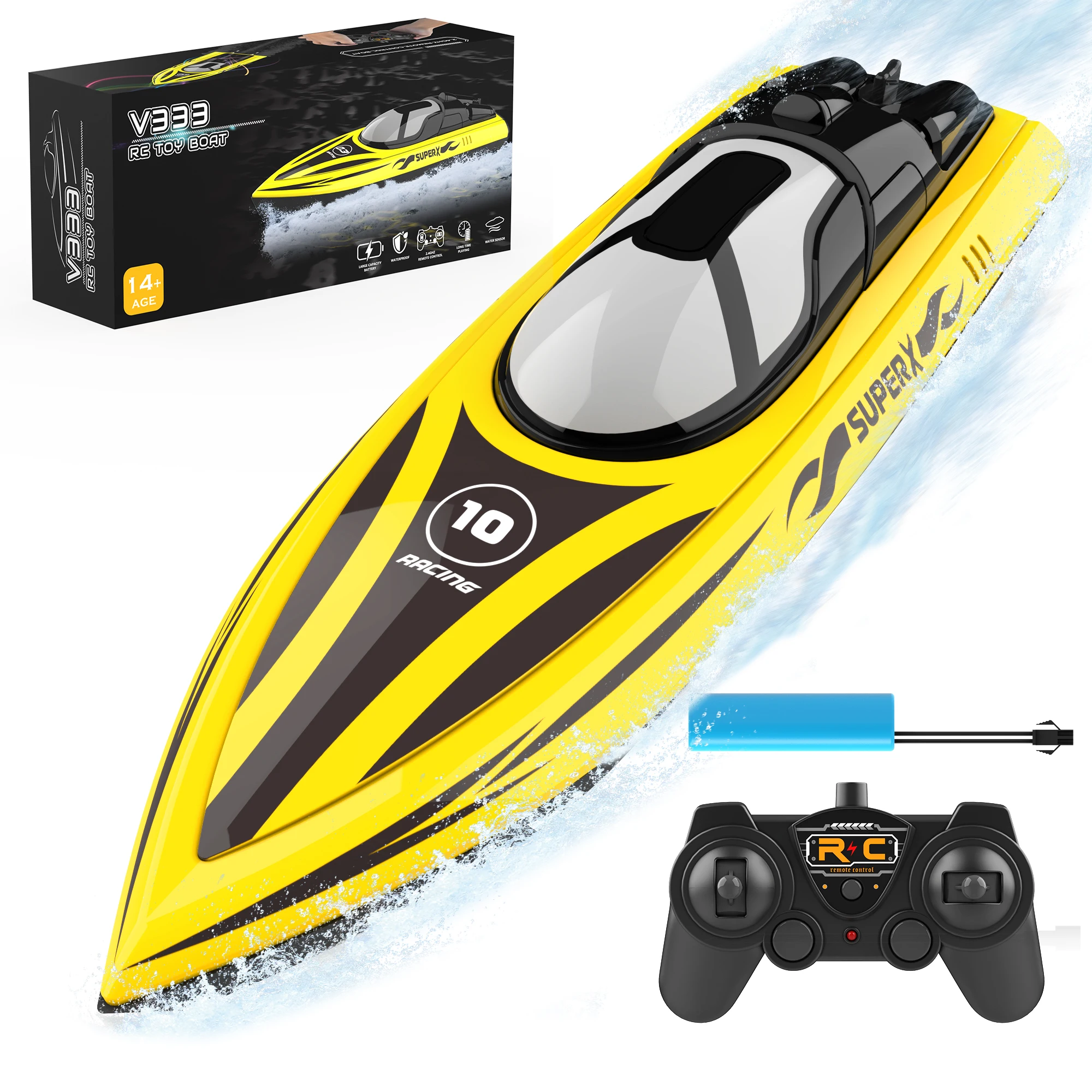 2023 Flytec V333 RC boat 30mins Remote Control Boat outdoor Waterproof  boat 2.4G cool water toy