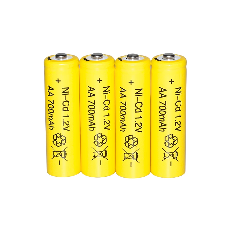 Factory No.5 Nicd rechargeable AA 700mAh 1.2V operated train battery toy car for kids nickel cadmium batteries