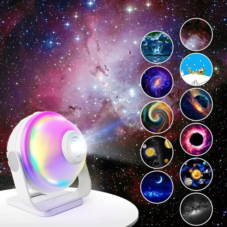 Полноцветная RGB атмосферная лампа с Bluetooth-динамиком Star Galaxy Ночник проектор для детской спальни