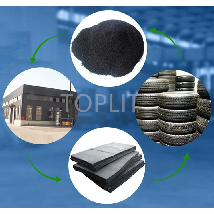 Toplit Environment Friendly Tire Reclaimed Rubber Tyres Recycled Rubber Made From Waste Tires For Cable