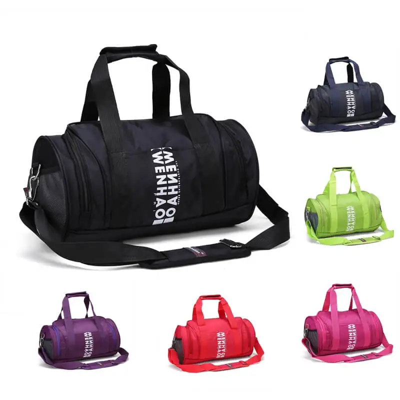 YS-B027 Waterproof foldable sports travel bags gym duffel bag with shoe compartment