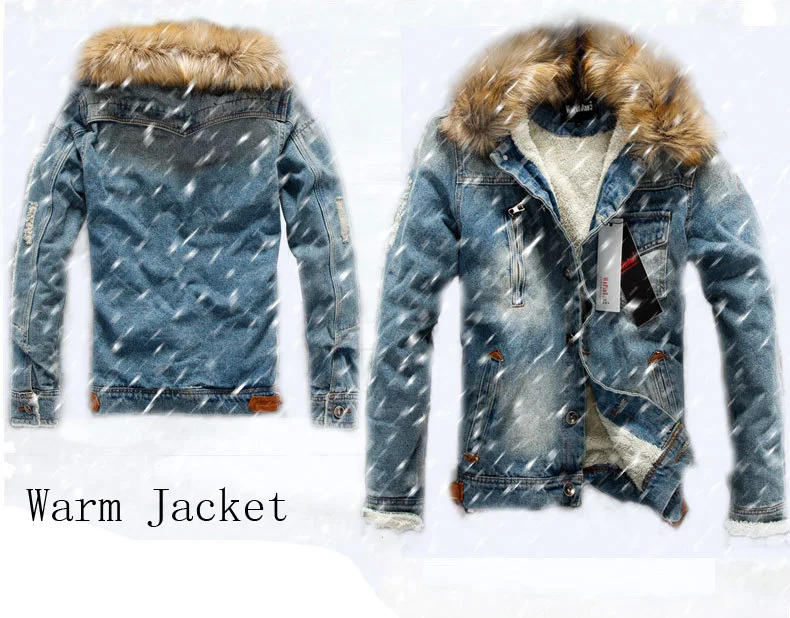 S-4XL Wholesale jacket jeans men denim jacket winter korean jackets for men