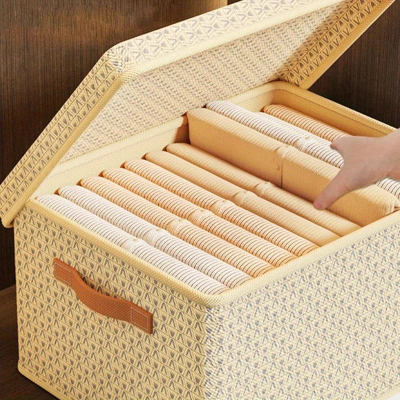 Wardrobe Clothes Storage Box Foldable Jeans Storage Box Decorative Boxes Customized Logo Opp Bag Modern Foldable Shoes Rack