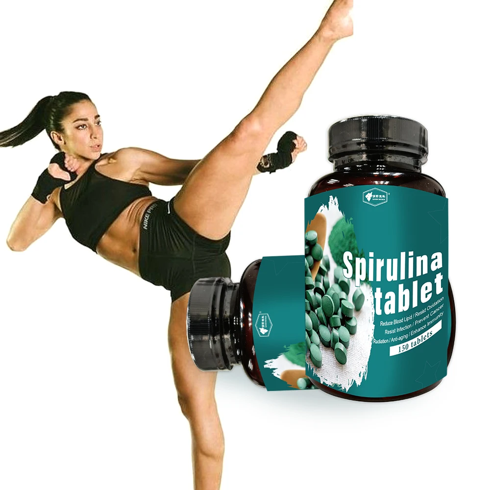 GMP workshop produces large quantities of Spirulina Tablets Dietary Supplements