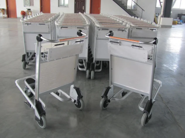 Airport trolley with break Aluminum/stainess steel luggage cart