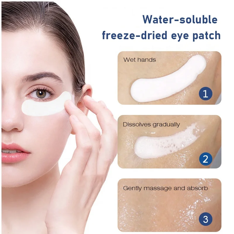 High Quality OEM/ODM Freeze-dired Eye Mask Reduce Eye Puffiness Moisturizing Skincare Mask Whitening Under Eye Mask Wholesale