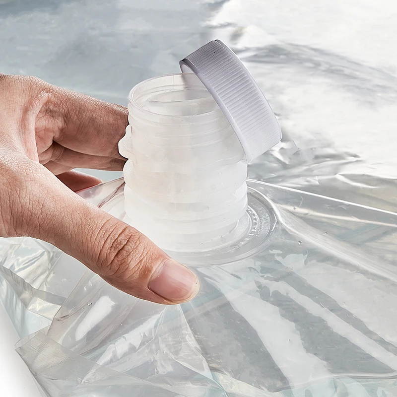 custom cartoon plastic 1 5 liter gallon 20kg big aseptic bag in a box with spout for tomato paste coffee fruit pure pulp