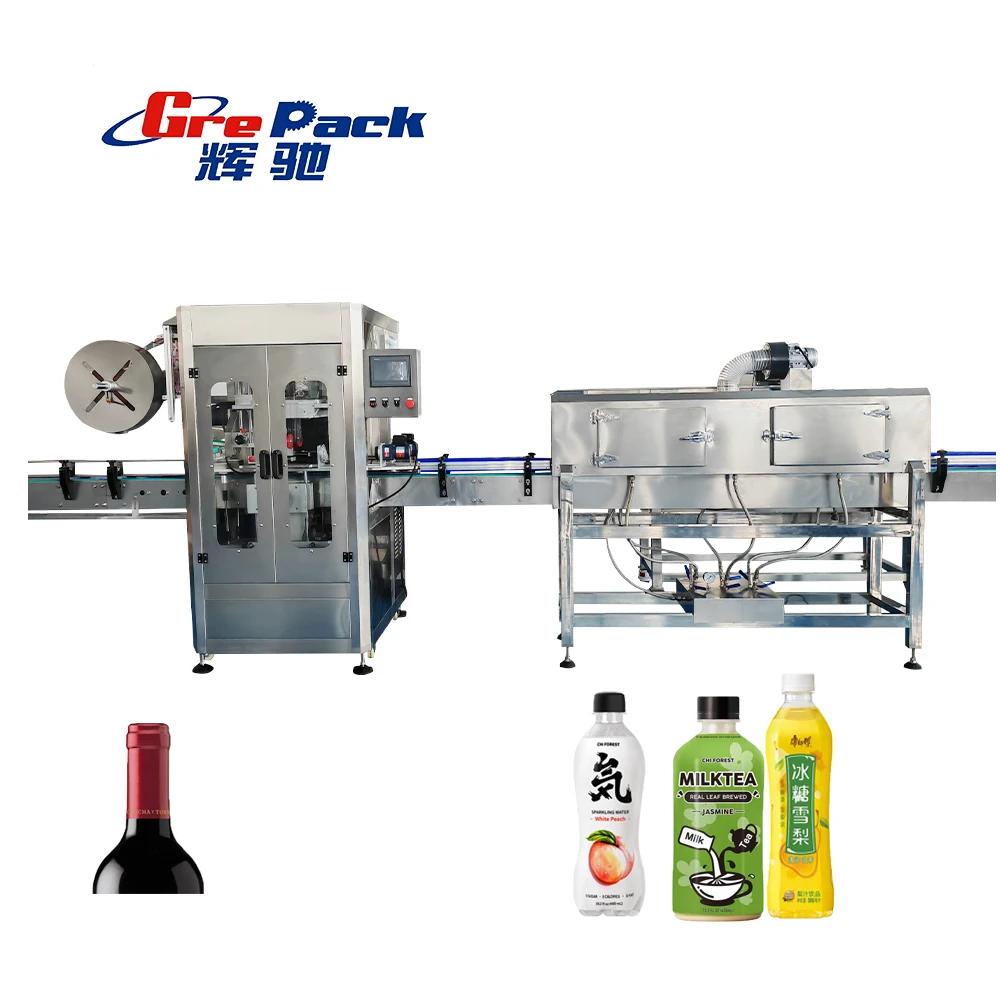 Automatic Can Bottle PVC Heat Label Applicator Shrink Sleeve Labeling Machine for Bottle