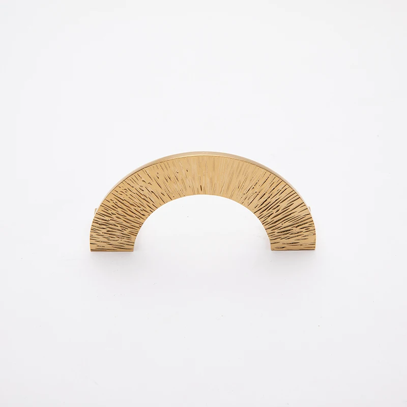 QianSi Aged Brass Demi Lune Cabinet Handles Half Ring Pulls Furniture Handles Round Dresser Knobs Kitchen Hardware