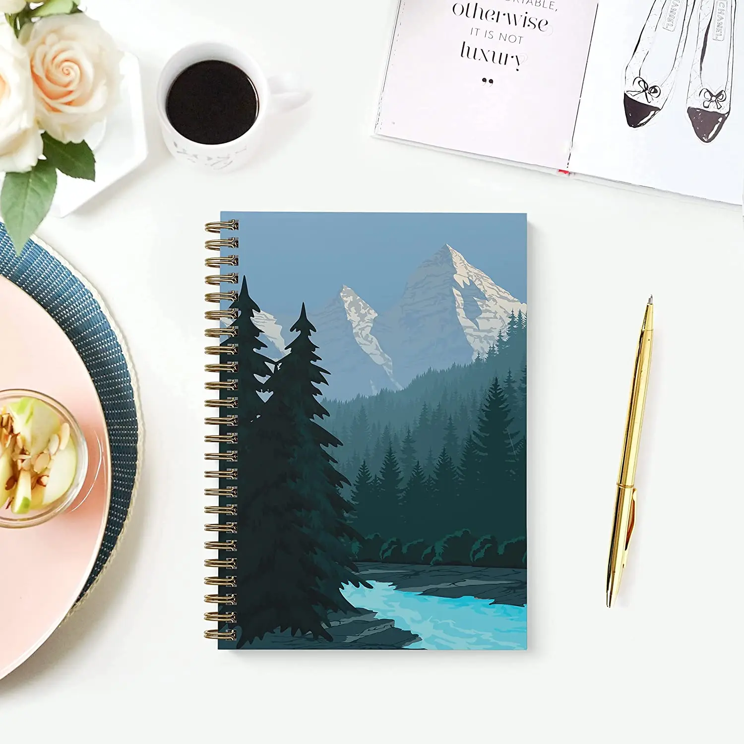 2022 пользовательский спиральный журнал в твердой обложке блокнот ежедневник еженедельный Органайзер ежемесячный планировщик