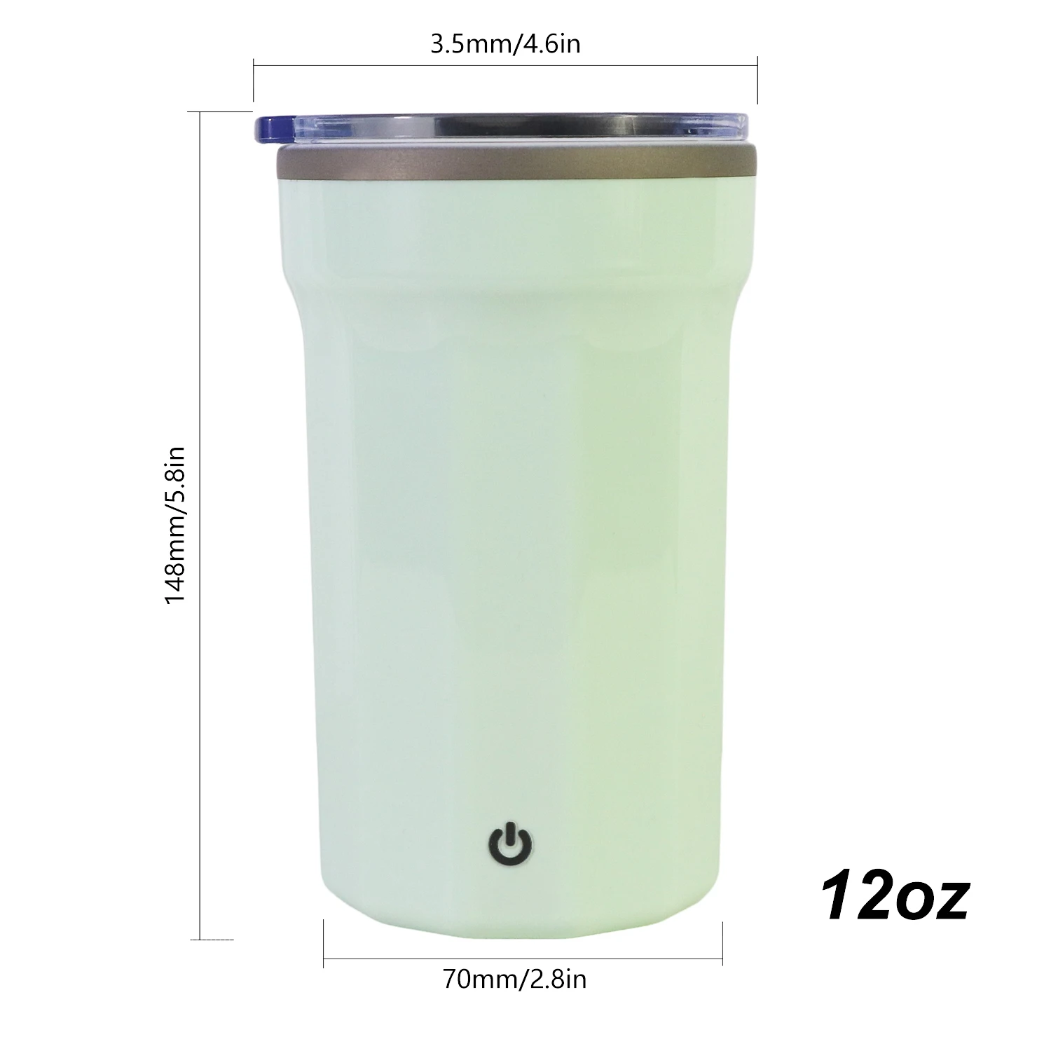 12oz Custom Auto Magnetic Stirr Mix Stainless Steel Coffee Cup Smart Electric Rechargeable Self Stirring Mug