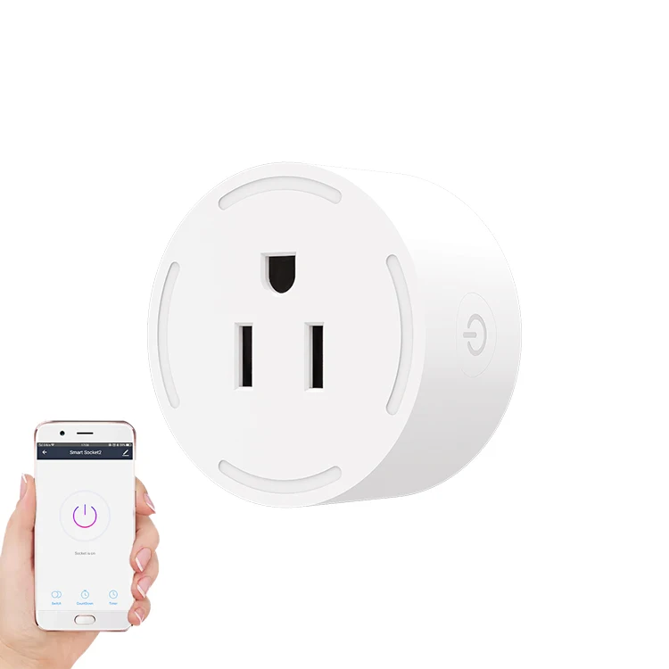 Wireless Wifi smart wall Socket Alexa Remote Control Tuya WIFI 10a 110v Smart Plugs US Type