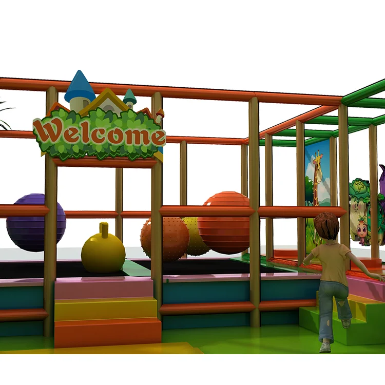 Cowboy Tree House Indoor Playground Rainforest Theme Tree House Coconut Adventure Playground