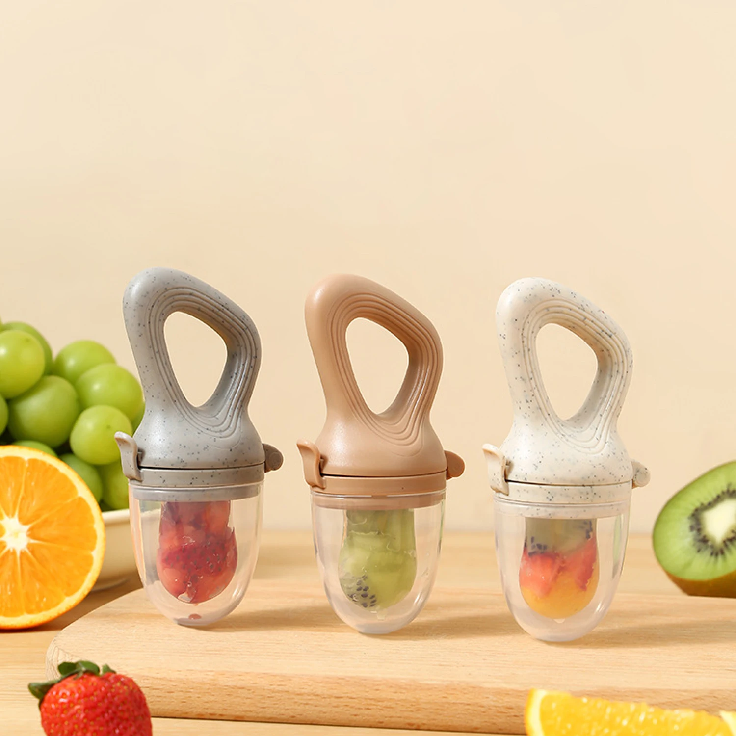 baby supplies products Silicone Baby Fruit Feeder Pacifier with Freezer Tray Breastmilk Popsicle Molds Dishwasher Safe BPA Free