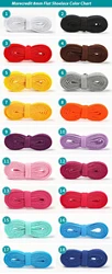 Dongguan Factory Directly Sale 40' 8mm Colorful Flat Polyester Shoelace , 22 Colors Stock Shoelaces Accept Custom Size and Logo