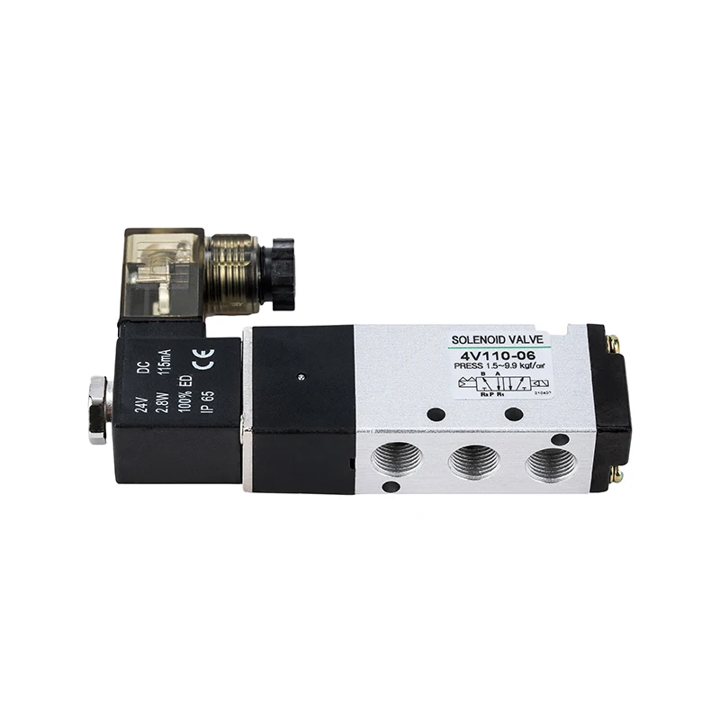 Airtacs Type 4V210-08 Solenoid Valve Air Pilot Valve Pneumatic Actuator 5/2 Way DC24V Hot Sales Air Control Valve
