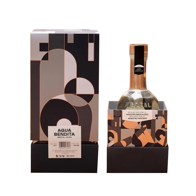 Customize Logo Unique Design Double Door Magnetic Closure Premium Luxury Paper Rigid Cardboard Packaging Wine Gift Box