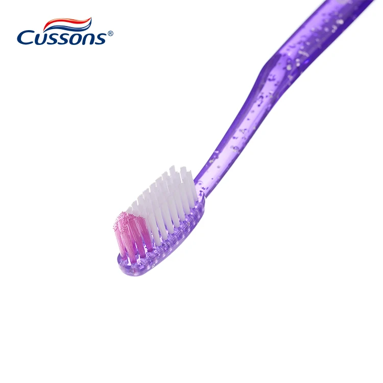 custom logo adult color orthodontic  toothbrush with soft bristle
