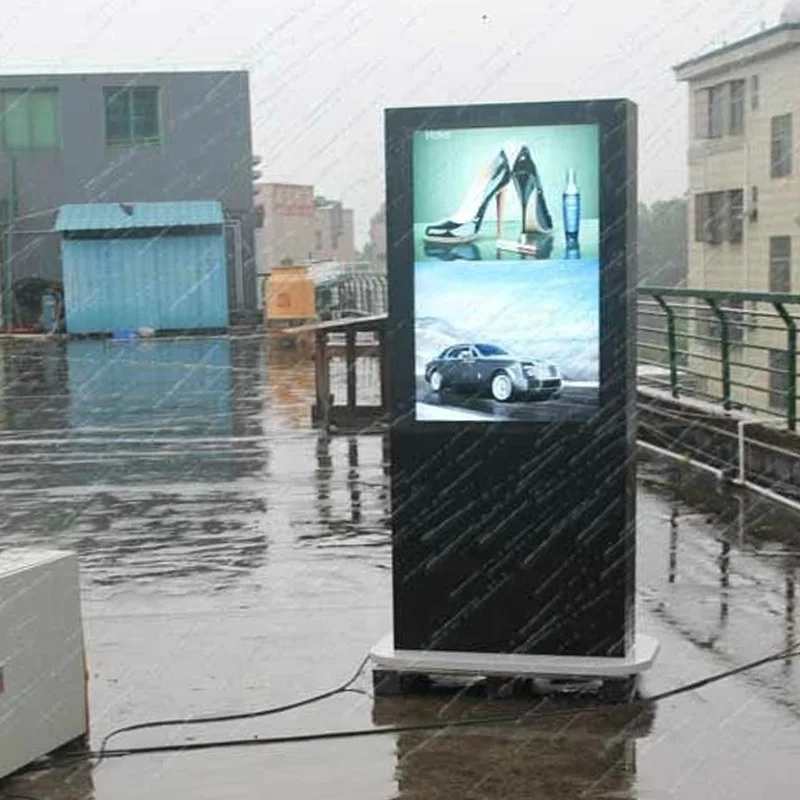 55 inch led/Lcd video light box usb metal advertising player waterproof Advertising screen outdoor digital signage display totem