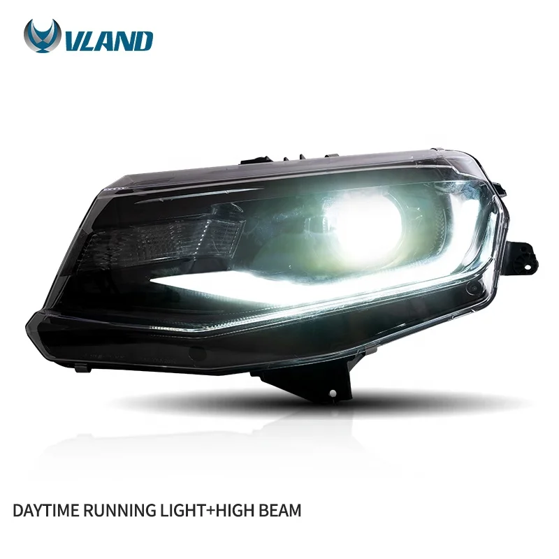 VLAND LED Headlights With Sequential turn signal Lamp 2016-2019 Front Head Lamp For Chevrolet Camaro