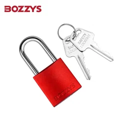 Compact anodized aluminium padlock with 6*38mm nylon shackle and key retaining function to prevent accidental operation