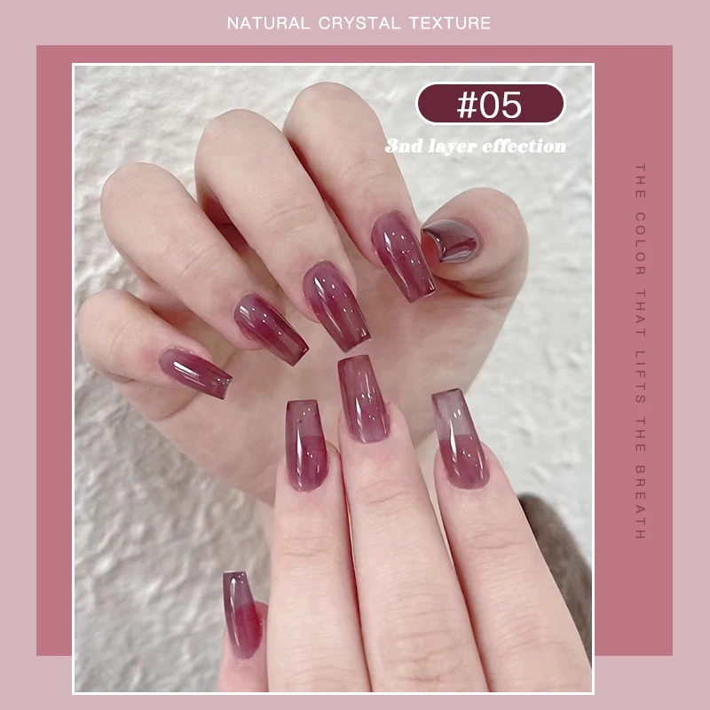 HS Summer Collection Gel Polish 9 Colors Customize Uv Led Translucent Nail Gel Polish pudding gel