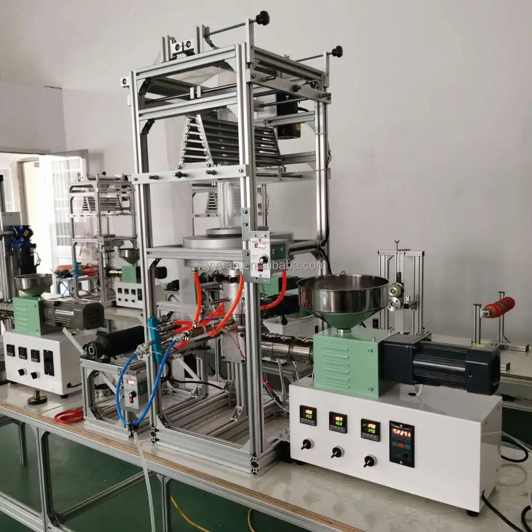 small PP PE film blown machine desktop laboratory PE AG machine plastic film blowing EXTRUDER