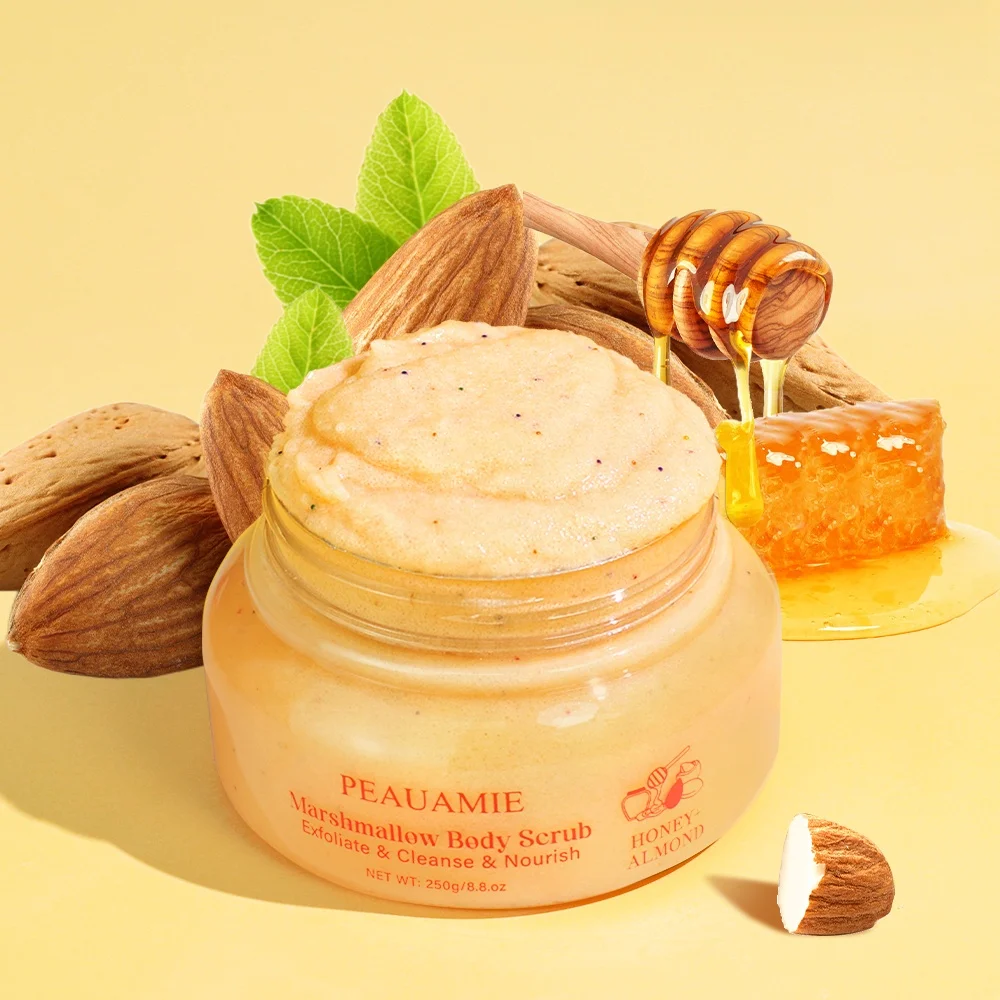 Wholesale Nourishing Cotton Candy Body Polish Exfoliant Pour Le Corps Deep Cleansing Honey & Almond Body Scrub