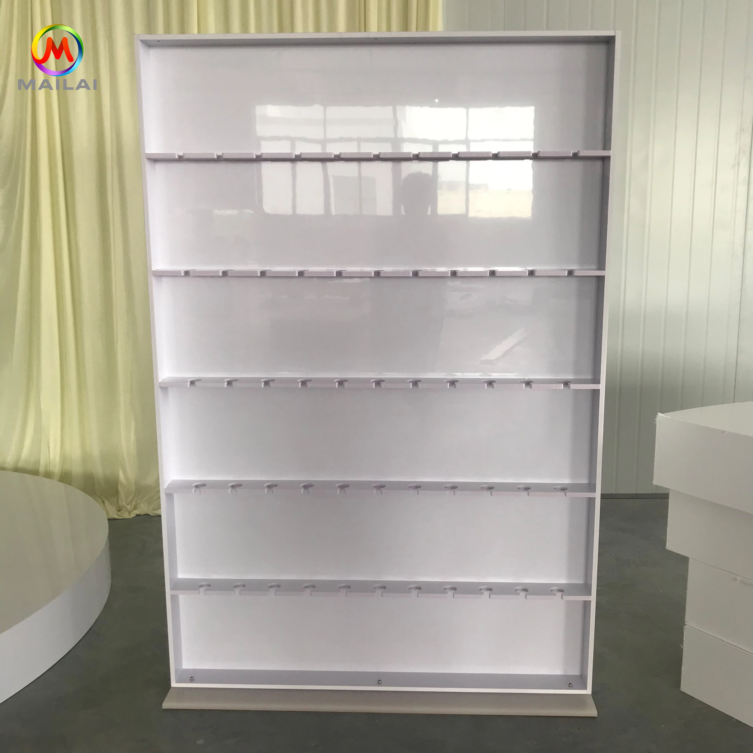 Wedding Decoration Acrylic Champagne Cocktail Wine Display Rack White 8ft High Prosecco Wall Holder