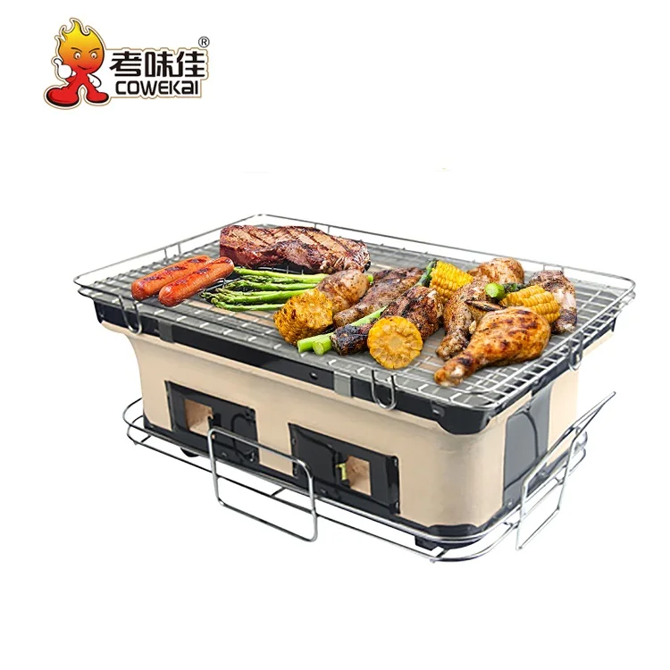 Portable Design Outdoor Garden Yakitori Barbecue Kebab Table Grill Clay Charcoal BBQ Grills