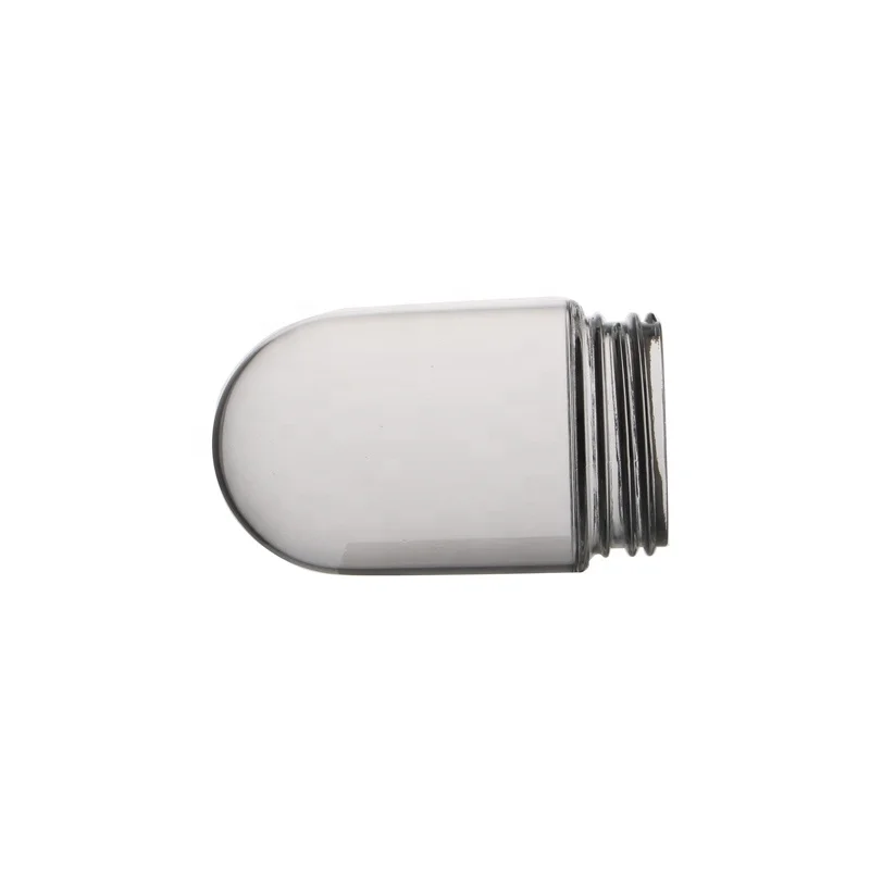 Wholesale Round glass cover high borosilicate frosted thread transparent Glass lampshade with spiral mouth