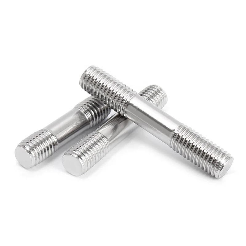 Newest Cheap Rolled Steel Construction Purposes Stud Bolt Two Head Thread Zinc Plated Double End Studs Bolts