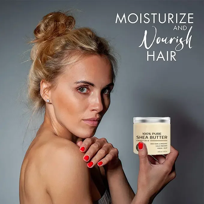 BLIW Private Label 250ML Wholesale Vegan Natural 100% Pure Shea Butter Cream Moisturizing Whitening Original Body Butter