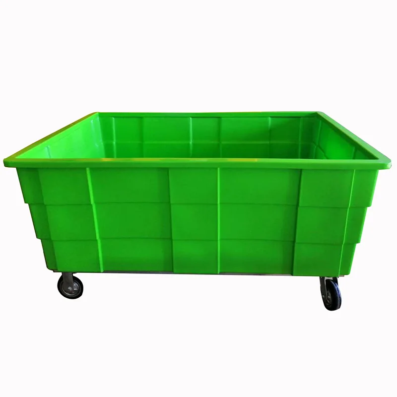 Plastic laundry cart linen trolley, bulk laundry truck