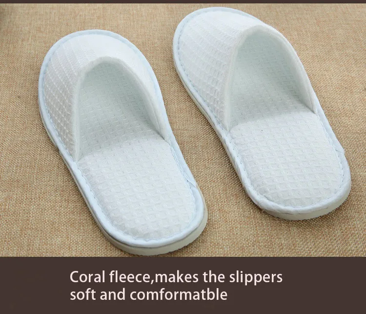 Amazon Hot Sale Wholesale Hotel Waffle Slippers Disposable No Logo Eco Custom Womens Men Bedroom Indoor Spa Slipper For Hotels