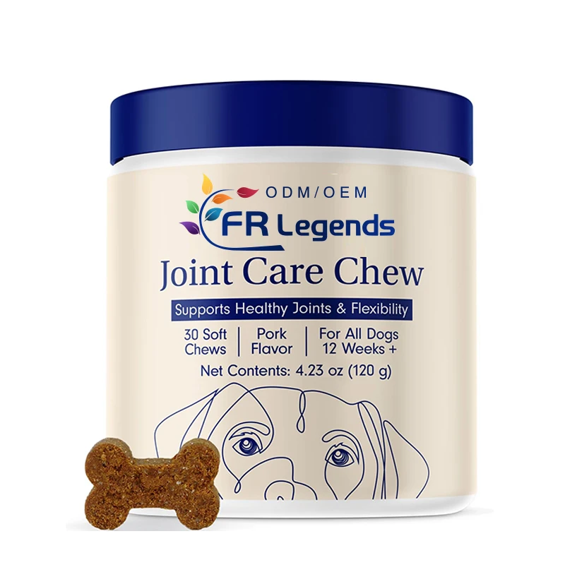 Private Label High quality Hip and Joint Supplement for Dogs to Actively Support Mobility Omega 3 Pets Joint Care Chews