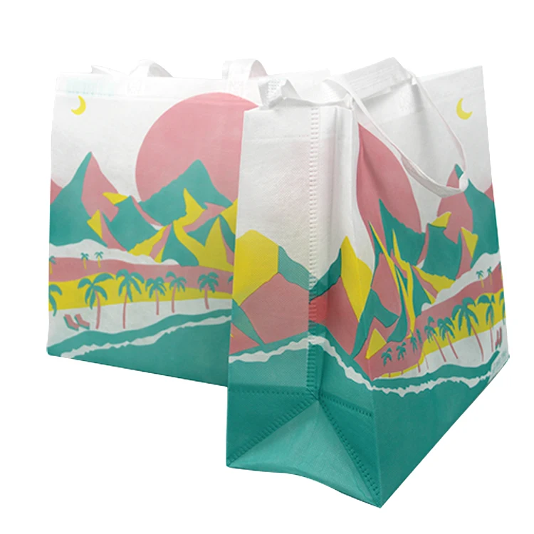 Manufacturer Polylactic Acid Biodegradable Tote Bag Reusable Ultrasonic Nonwoven Grocery Shopping Bags