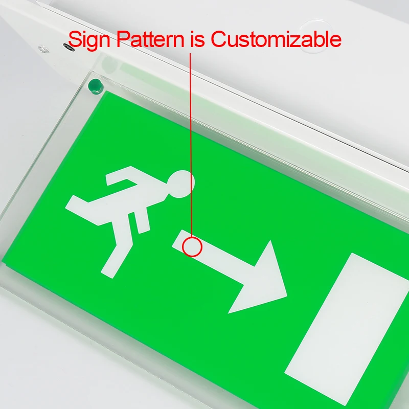 LED Emergency Exit Sign Wholesale ODM Custom PVC Luminous LED Emergency Exit Sign Parking Lots 3W LED Emergency Exit Sign