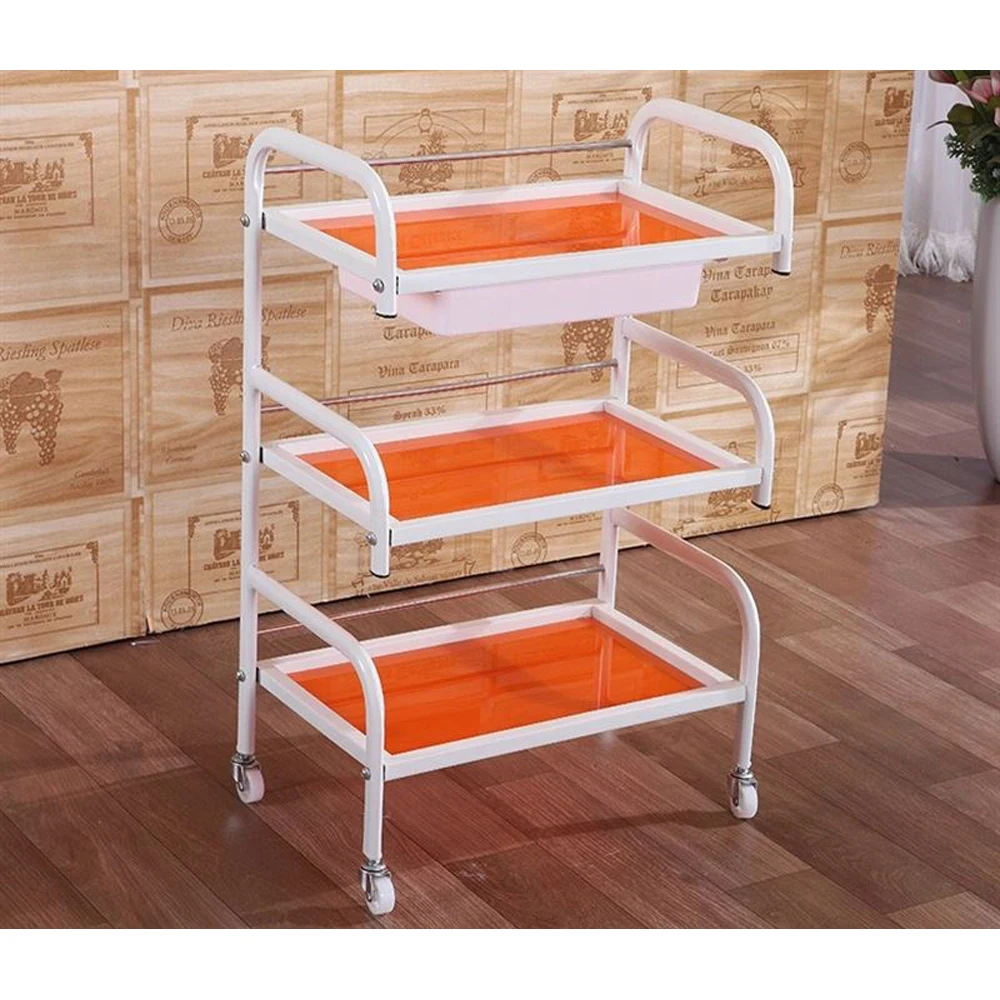 New hairdressing salon three floor trolley barber hair gadget cart glass beauty