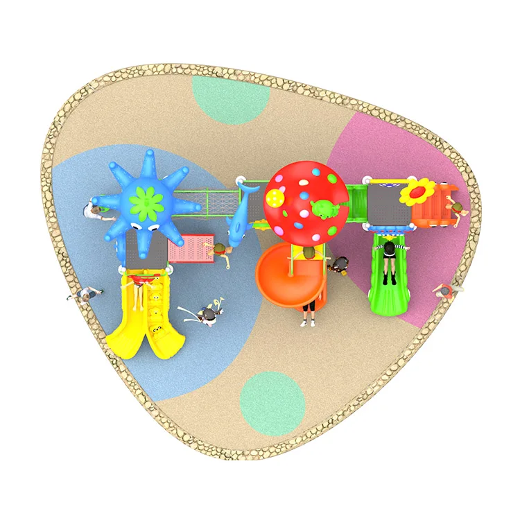 Hot Selling High Quality Cartoon Animal Preschool Playground Slide Set Children Park Equipment Outdoor Playground